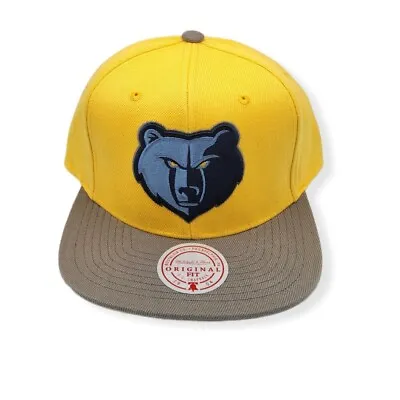 Mitchell & Ness Memphis Grizzlies Core Basic Gold/Grey Adjustable Snapback Hat • $34.99