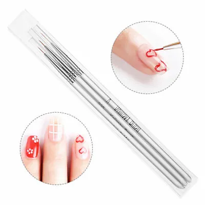 3x Nail Art UV Gel Liner Drawing Brush Painting Acrylic Pen Manicure Supplies US • $2