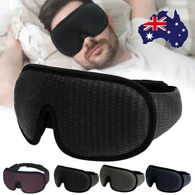$6.99 • Buy Travel Sleep 3D Eye Mask Soft Memory Foam Padded Shade Cover Sleeping Blindfold