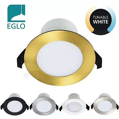 Eglo Roystar Flush Face Tri-colour 9w Led Downlight - White Black Brass Silver • $29.95