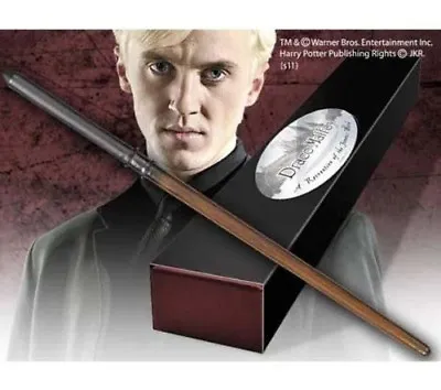 Harry Potter Official Collectors Draco Malfoy Replica Wand Bonus Name Clip Stand • $55.95