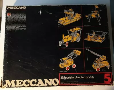 Vintage Boxed Meccano 5 395 Pieces ? + Meccano Build Books • £40