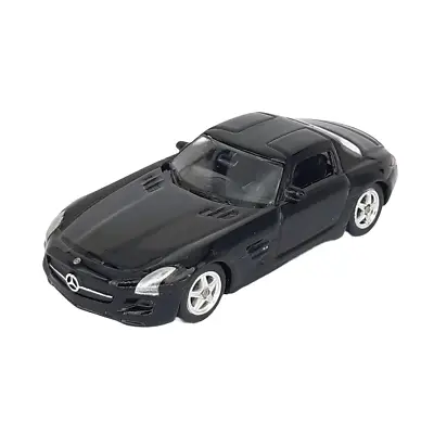 WELLY MERCEDES-BENZ SLS AMG Black 1:60-1:64 Scales 3 Inch Toy Car Diecast NEW • $7.95