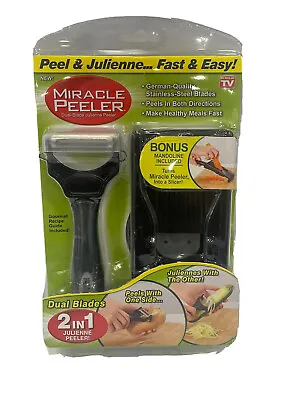 Miracle Peeler Dual-Blade Julienne Peeler  With BONUS Mandoline - AS SEEN ON TV • $12.99