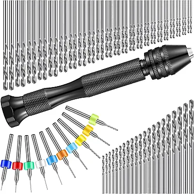 95 Pieces Hand Drill Bits Set Black Pin Vise Hand Drill 74 Pieces Micro Twist  • $27.48