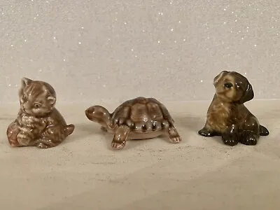 Wade Whimsies - 3 Early Animals - Tortoise Kitten & Puppy • £10