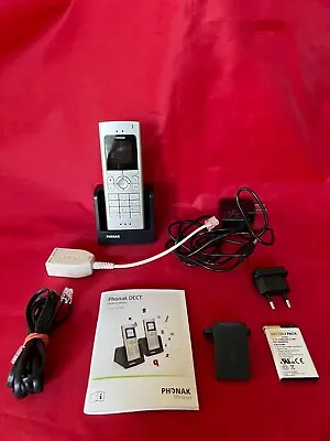 Phonak Dect II Cordless Phone For Venture Hearing Aids+ Cords Guaranteed 2M • $49.99