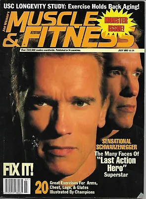£17.99 • Buy Muscle And Fitness Bodybuilding Magazine July 1993 Arnold Schwarzenegger