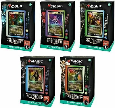 MTG Magic Streets Of New Capenna Set Of 5 Commander Decks SEALED!! • $179.95