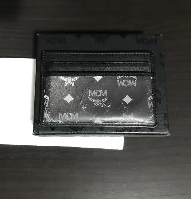 MCM Card Holder Reflective Black Men Wallet  • $75