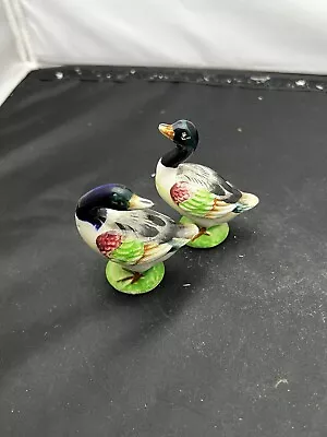 Vintage Ceramic Mallard Ducks Salt And Pepper Shakers Japan 3  • $10