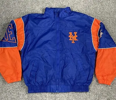Starter MLB Mens Baseball Jacket New York Mets Full Zip Size Large • $64.99
