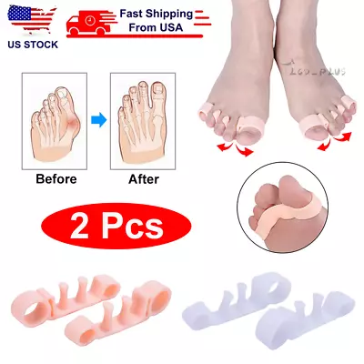 1 Pair Silicone Gel Bunion Toe Corrector Orthotics Straightener Separator Pain • $3.78