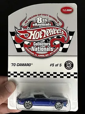 Hot Wheels '70 Camaro 8th Annual Collectors Nationals 2008 1 Of 2000 • $67.95