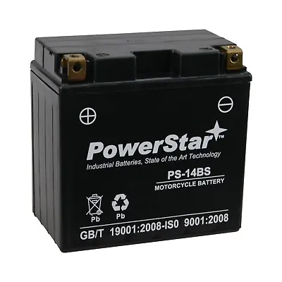 PowerStar ATV Battery For YTX14-BS For Kawasaki KVF650 Brute Force 4x4i • $45.54