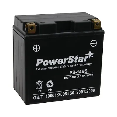 PowerStar  Battery For YTX14-BS For Kawasaki VN800B Vulcan 800 Classic • $45.54