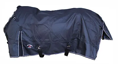 1200D Turnout Waterproof Rain Horse SHEET Light Winter Blanket Black (No • $79.99