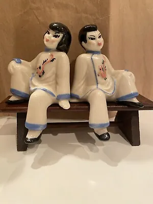Ceramic Arts Studio Oriental Couple Shelf Sitters • $30