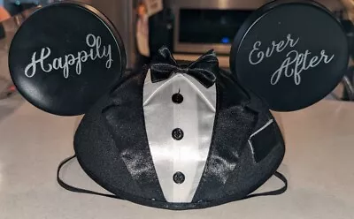 Disney Mickey Mouse Groom Tuxedo Top Hat Ears December Happily Ever Please Read • $19.99