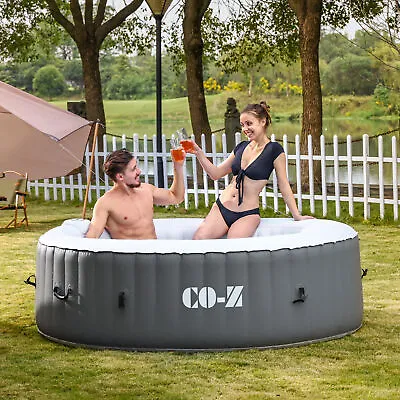 CO-Z Portable Inflatable Hot Tub Spa 130 Air Jets W Pump & Cover 2-7 Person New • $359.99