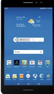 ZTE Trek 2 HD 16GB Wi-Fi + Cellular (AT&T) 8 In - Black - 9052 • $24.95