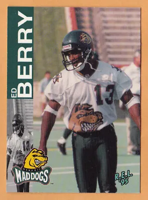Ed Berry 1995 REL CFL Card #64 Memphis Mad Dogs  Utah State Aggies • $2.88