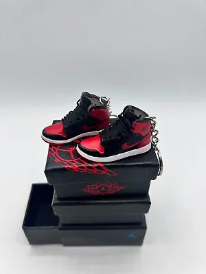 Jordan Mini Shoe Keychain Single Or Pair With Box Option Sneaker Keyring Set • $10.59