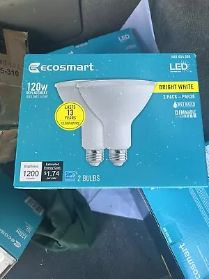 EcoSmart LED Light Bulb 120-Watt Equivalent PAR38 (8 TOTAL BULBS 4 PACKS) • $49.99