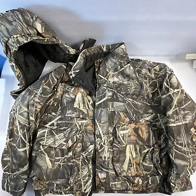 Cabelas Outdoor Gear Max-4 HD Camo XL Regular Zipper Hood Lined Hunting Jacket • $49.99