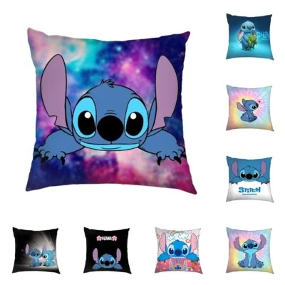 £4.75 • Buy Disney Lilo Stitch Cartoon Pillow Case Plush Cushion Cover Home Sofa Decor 45CM