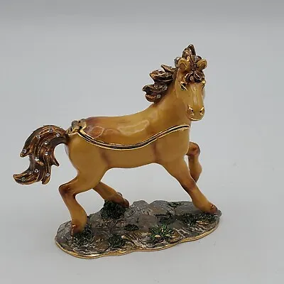 Department 56-Bejeweled  Horse Trinket Box Tan  • $39.99