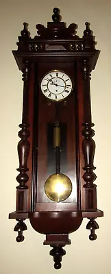 Antique German One Weight Driven Vienna Wall Clock Timepiece 8-Day • $700