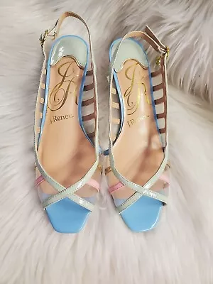 J. Renee Colorful Striped Women’s Size 8 1/2M Slingback  Heels Shoe Pump • $8.99