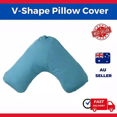 100% Cotton V Shape Tri Boomerang Pillow Case Cover V Shaped Cushion Cover • $10.86
