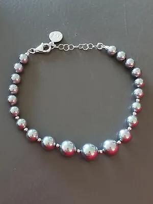 *.925 Majorica Sterling Silver Pearl Bracelet • $99