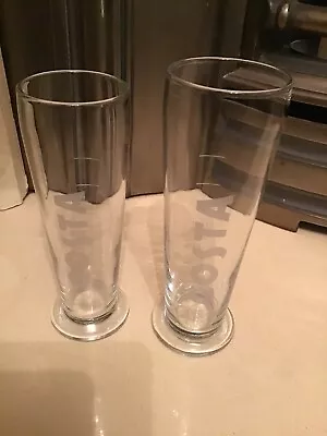 2 X Costa Coffee Tall Iced Frappe Latte Milkshake Glasses.  • £6