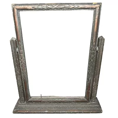 Vintage Art Deco Wooden Flip Swing Picture Photo Frame Swivel Tilt Ornate • $21