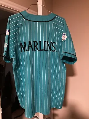 Rare Florida Marlins Baseball Pinstripe Starter Jersey XL Vintage Mlb • $75