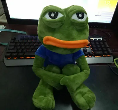 18'' Pepe The Frog Sad Frog Plush 4chan Meme Doll Stuffed Toy • $14.29