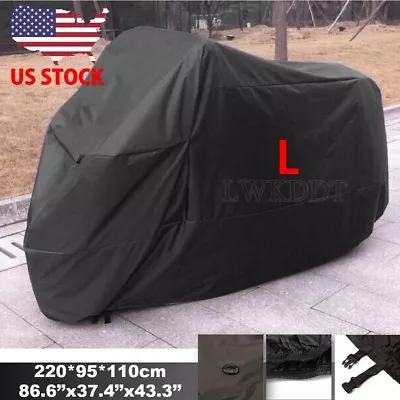 US L Standard Street Motorcycle Cover Scooter Moped All Weather Protection Large • $20.19