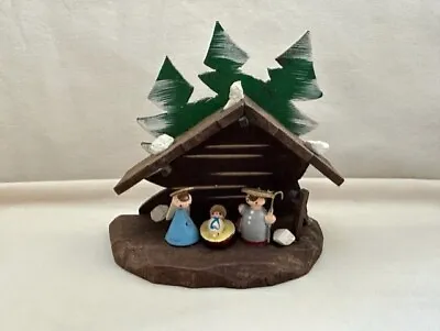 Vintage Miniature Wood Nativity Scene Made In Italy  • $18