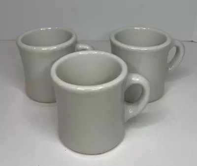 VICTOR Stamped 8 Oz White Coffee Cup Mugs Heavy Restaurant Ware Diner Mug 1950 • $40