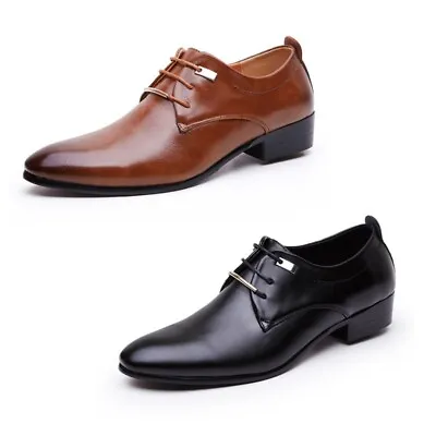 High Quality Leather Lace Up Oxfords For Men Ideal For Weddings/Formal Events • £30.53