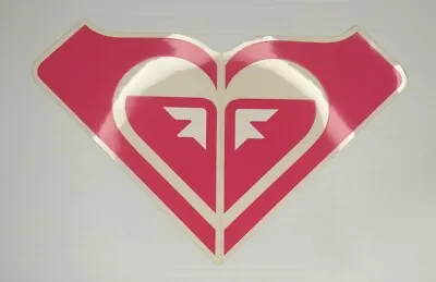 Vintage Roxy Quicksilver Pink Heart Large Logo Sticker Decal Surf Skateboard  • $14.95