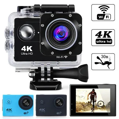 4K 16MP WIFI HD Action Camera Sport Diving Waterproof DV Video Go Car Cam Pro UK • £14.99