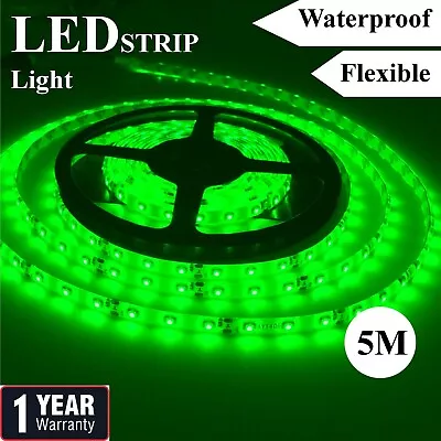 Waterproof Green 12V 5M 2835 SMD 300 Leds LED Strip Lights Car Boat Caravan • $10.35