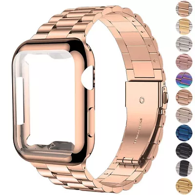 Metal IWatch Strap Band Case For Apple Watch SE 9 8 7 6 5 4 Series 41 45mm 49mm • £10.59