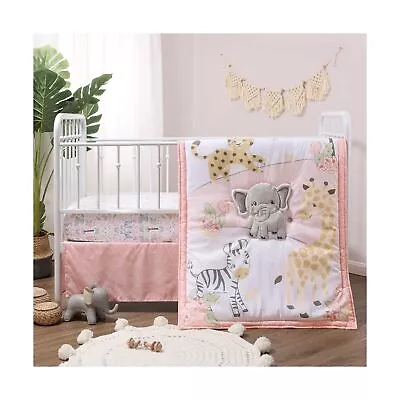 The Peanutshell Crib Bedding Set For Baby Girls Wildest Dreams 3 Pieces • $71.79