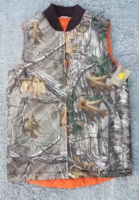 $39.99 • Buy Carhartt  Camo Blaze Orange Reversible Vest Size Boys  18/20