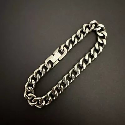 New Pure Titanium Necklace Bracelet Cuban Chain 9.5mm Wide Anti Allergy Neutral • $36.07